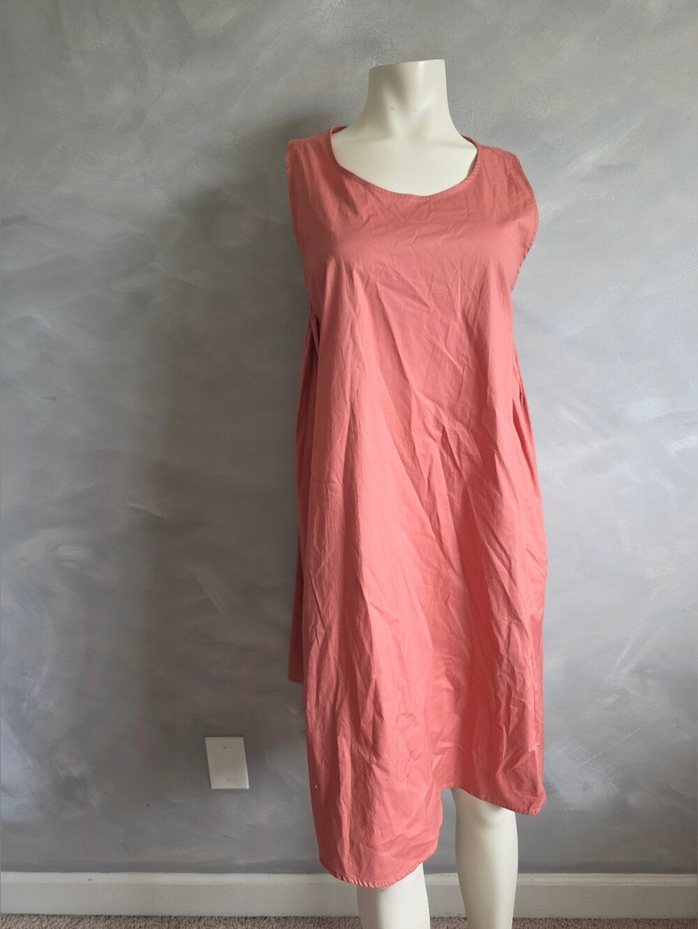 Prologue Women Pink Salmon A-line Sheath Dress Sz XL New With Tag Cotton